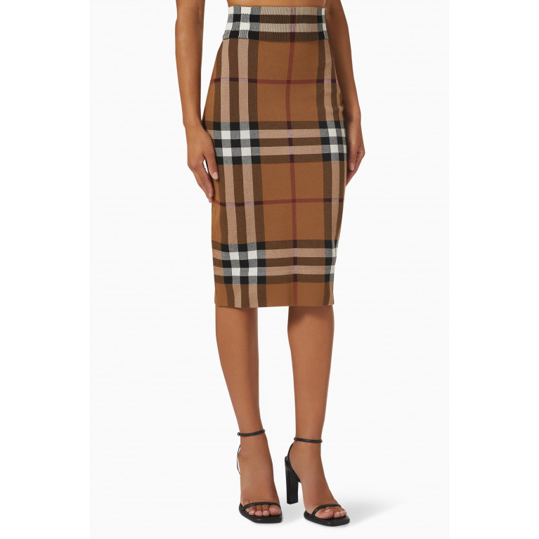 Burberry - Check Jacquard Skirt in Cotton