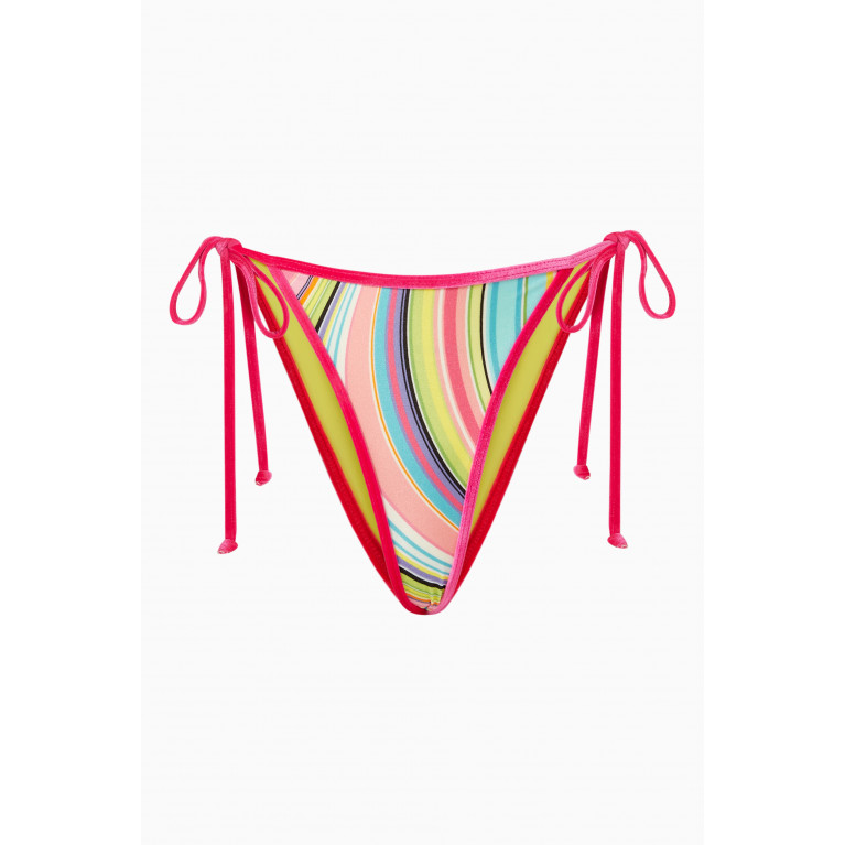 Frankies Bikinis - Hazel String Bikini Bottoms in Shine Stretch Terry