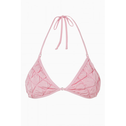 Frankies Bikinis - Ivy String Bikini Top in Puffed Nylon Blend