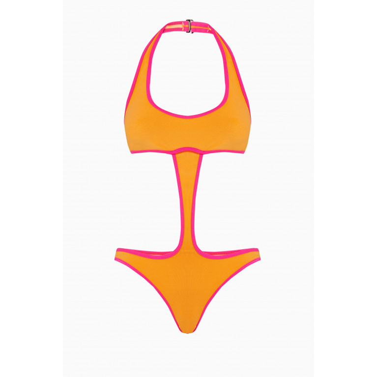 Frankies Bikinis - Hayes Monokini Swimsuit in Stretch Terry