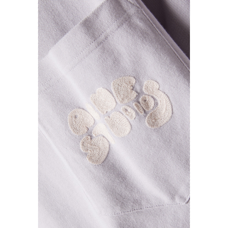 Acne Studios - Bubble Logo Polo Shirt in Organic Cotton Purple