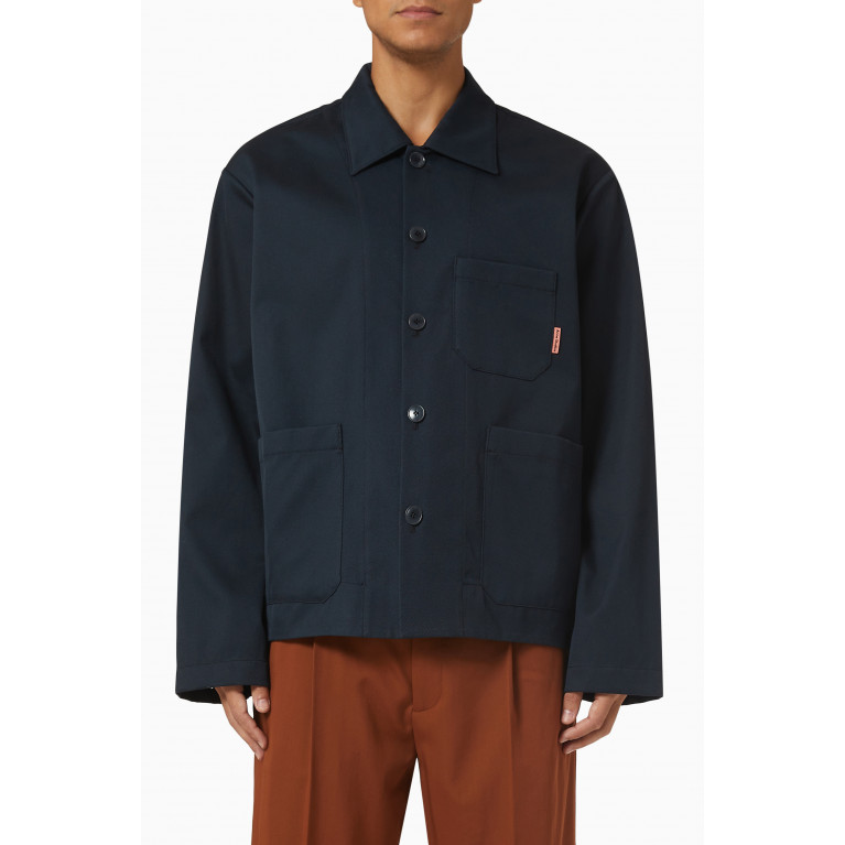 Acne Studios - Pink Flag Label Shirt Jacket in Cotton Twill