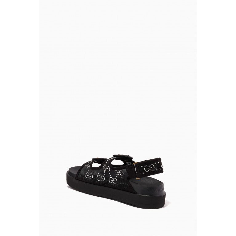 Gucci - Isla GG Logo-embellished Sandals in Mesh & Rubber