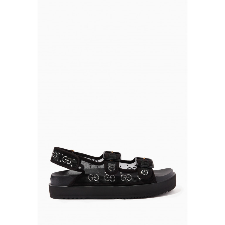 Gucci - Isla GG Logo-embellished Sandals in Mesh & Rubber