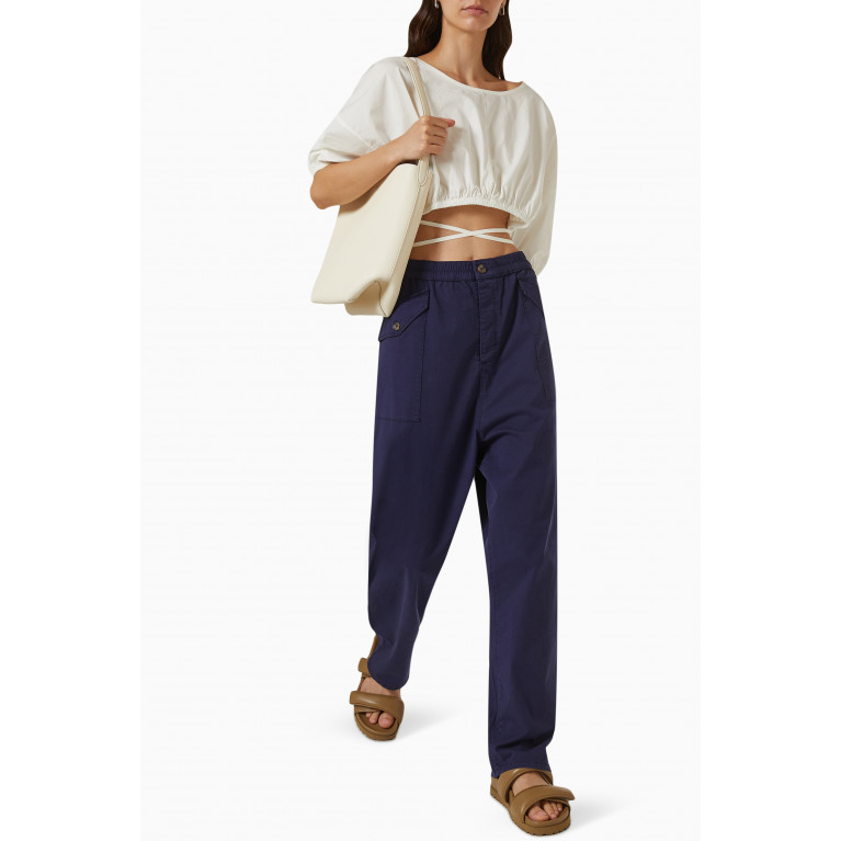 Ninety Percent - Wolfe Chino Trousers in Organic Cotton Blue