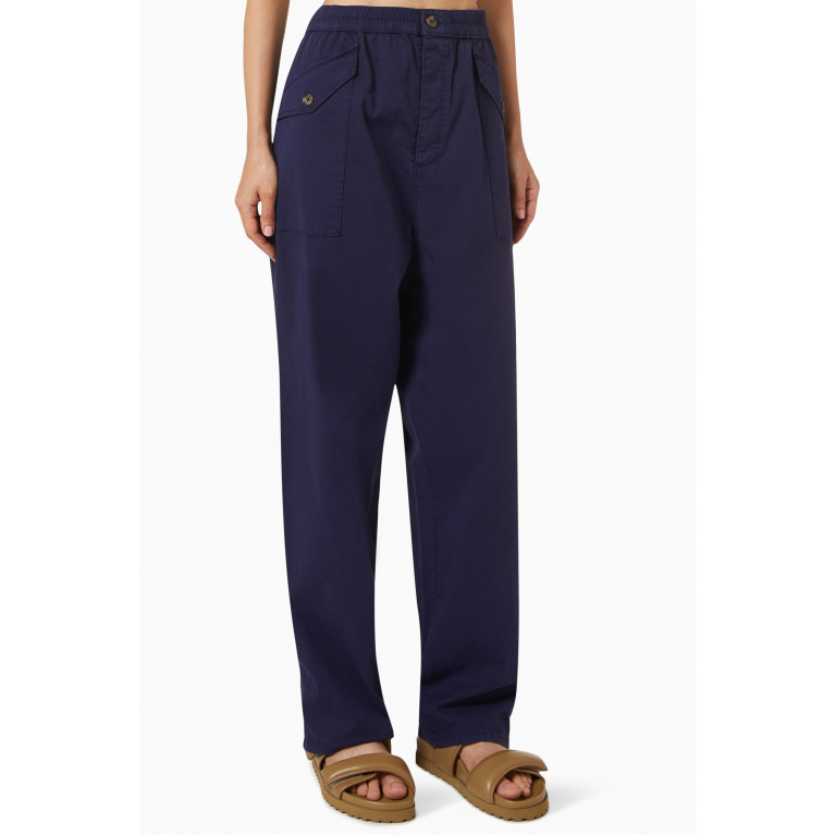 Ninety Percent - Wolfe Chino Trousers in Organic Cotton Blue