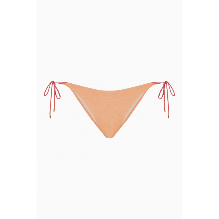 PQ Swim - Tie Full Bikini Bottoms in Stretch Shimmer Nylon