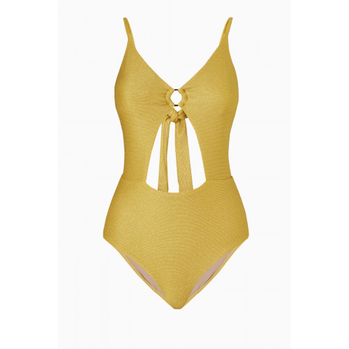 PQ Swim - Maisie Ring Swimsuit in Stretch Shimmer Nylon