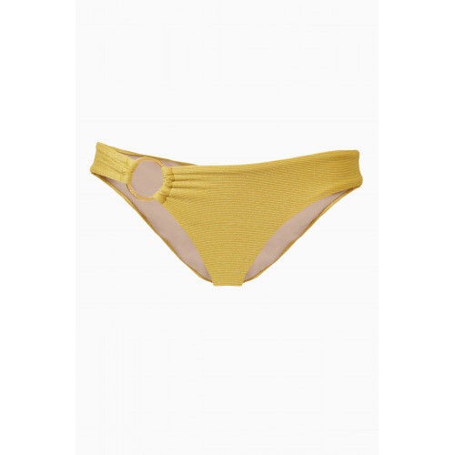 PQ Swim - Eden Ring Bikini Bottoms in Shimmer Ribbed Nylon