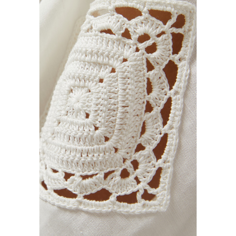 Sea New York - Vlada Crochet Top in Linen and Rayon