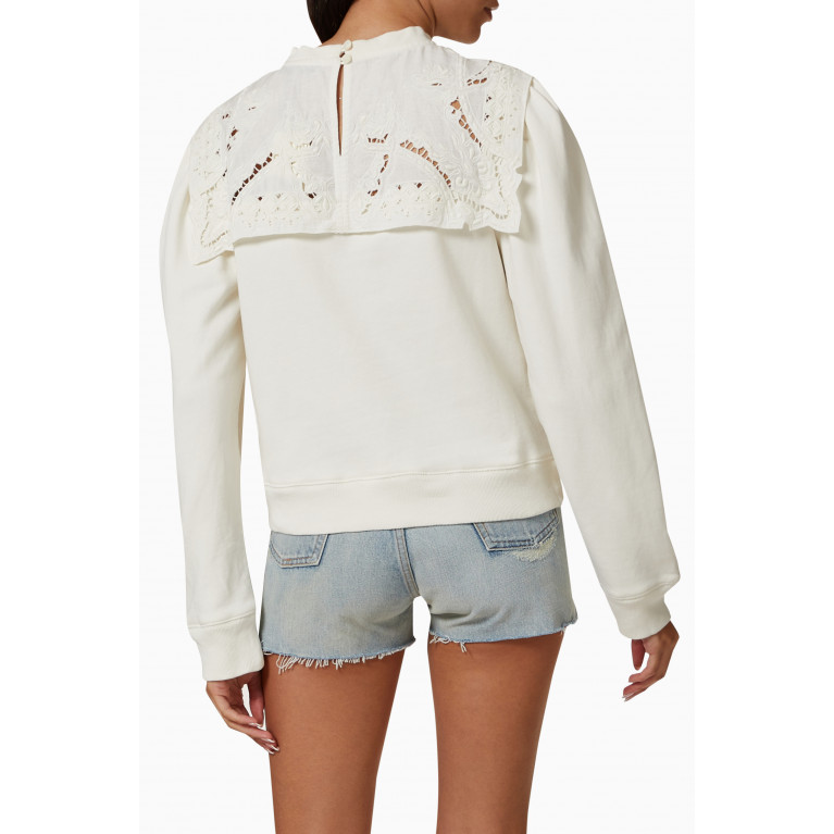 Sea New York - Anita Eyelet Sweatshirt in Cotton