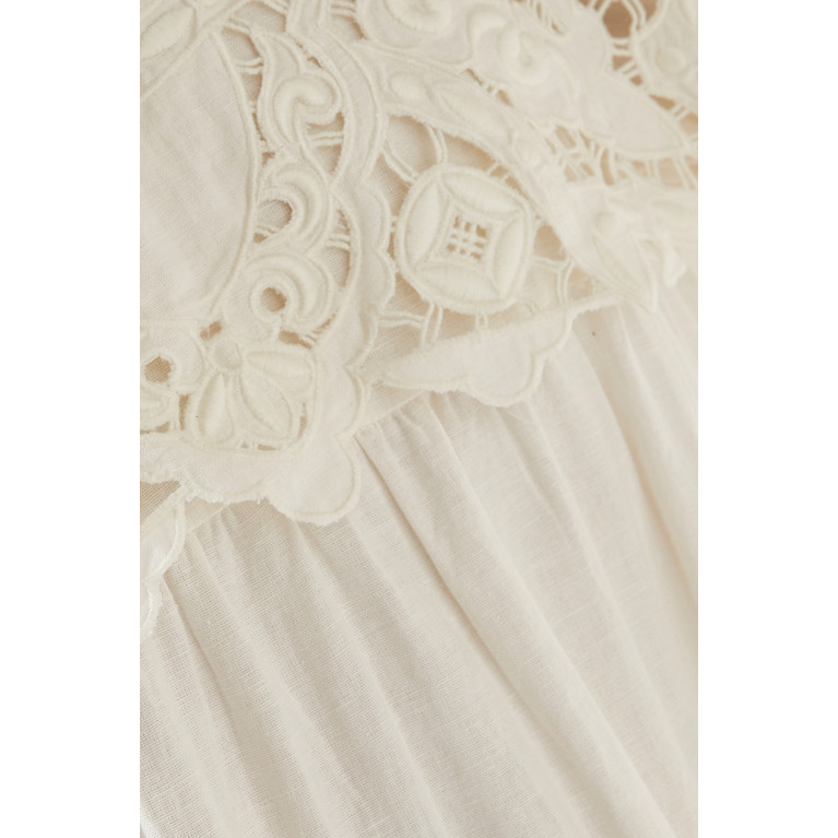 Sea New York - Anita Eyelet Mini Dress in Cotton-linen