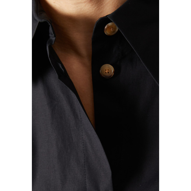 A.W.A.K.E Mode - Decorative Back Collar Shirt in Cotton Poplin