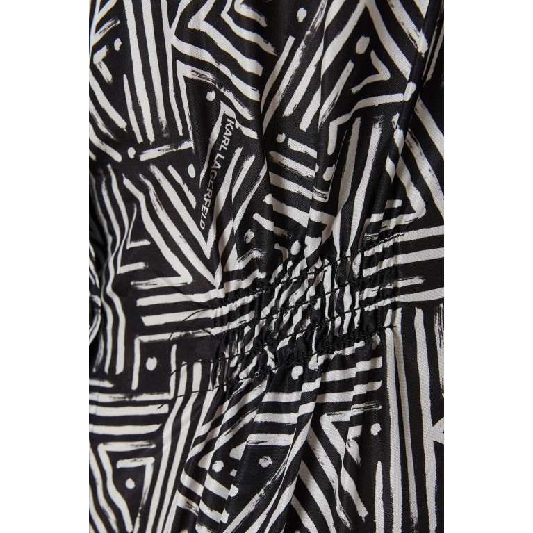 Karl Lagerfeld - Karl Print Midi Dress in Silk