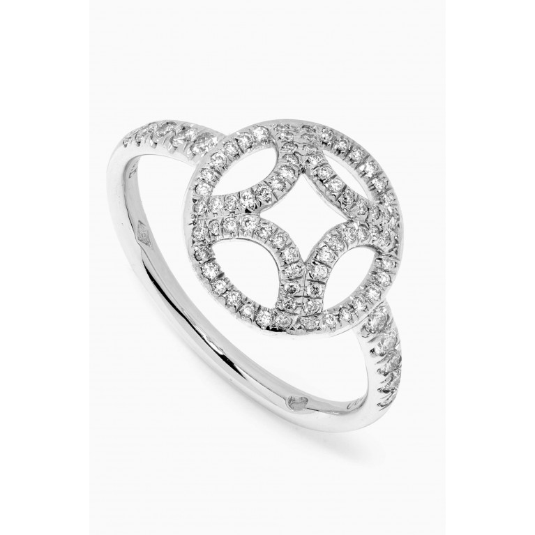 Loyal.e Paris - Perpétuel.le Diamond Pavée Ring in 18k Recycled White Gold