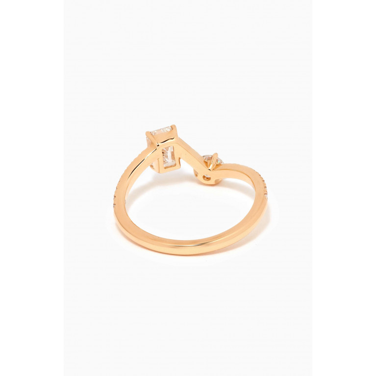 Loyal.e Paris - Toi+Moi Diamond Paveé Ring in 18k Recycled Yellow Gold Yellow