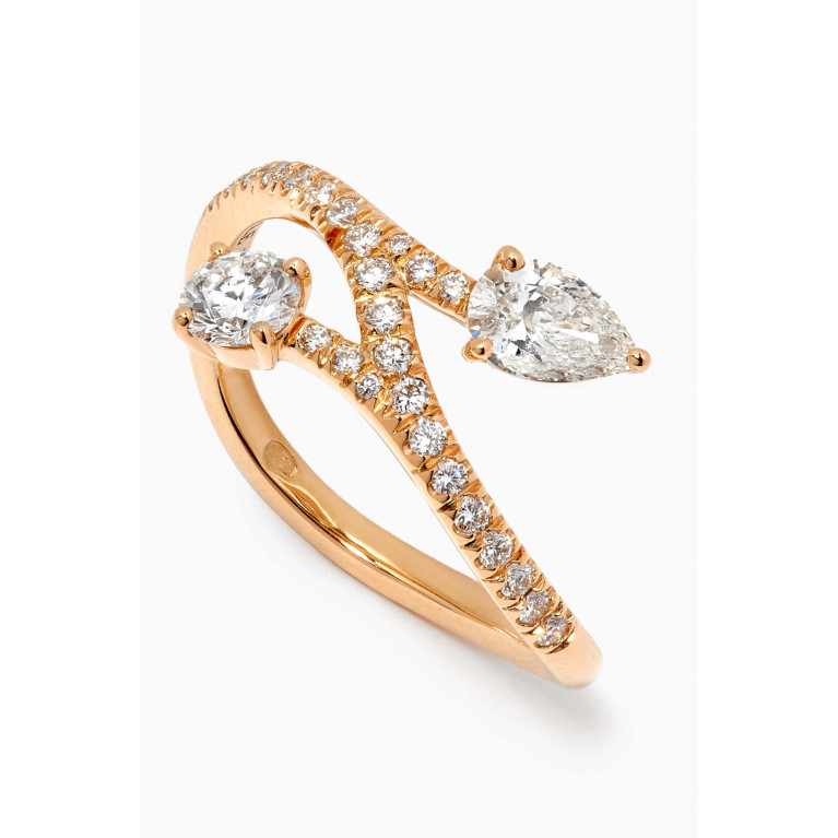 Loyal.e Paris - Toi+Moi Toujours Diamond Pavée Ring in 18k Recycled Yellow Gold Yellow