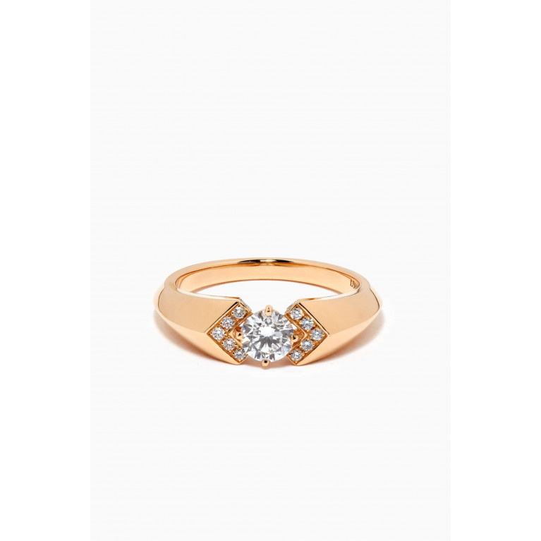 Loyal.e Paris - 2L Diamond Pavée Ring in 18k Recycled Yellow Gold