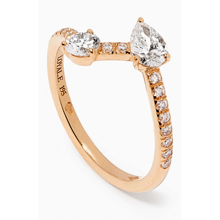 Loyal.e Paris - Toi+Moi Diamond Pavée Ring in 18kt Recycled Yellow Gold Yellow