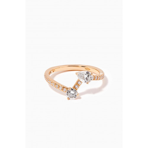 Loyal.e Paris - Toi+Moi Diamond Pavée Ring in 18kt Recycled Yellow Gold Yellow