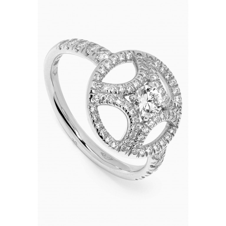 Loyal.e Paris - Perpétuel.le Diamond Pavée Ring in 18k Recycled White Gold White