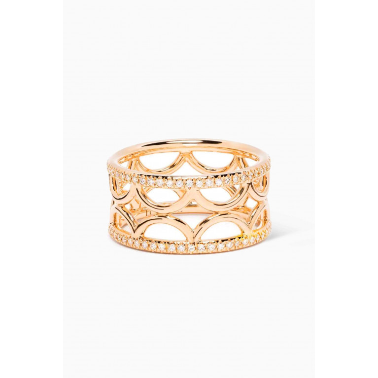 Loyal.e Paris - Perpétuel.le Diamond Semi-pavée Ring in 18k Recycled Yellow Gold