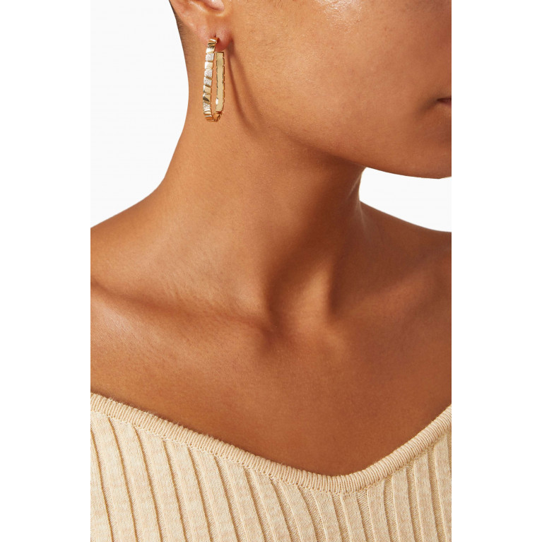 Loyal.e Paris - Ride & Love Large Semi-pavée Earrings in 18k Recycled Yellow Gold