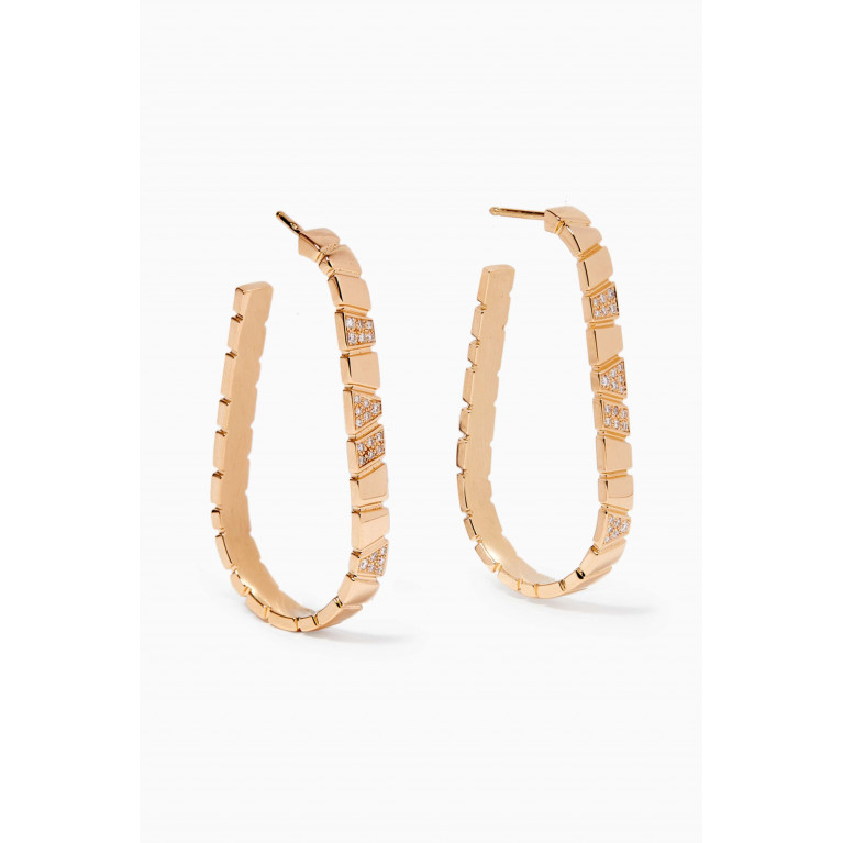 Loyal.e Paris - Ride & Love Large Semi-pavée Earrings in 18k Recycled Yellow Gold