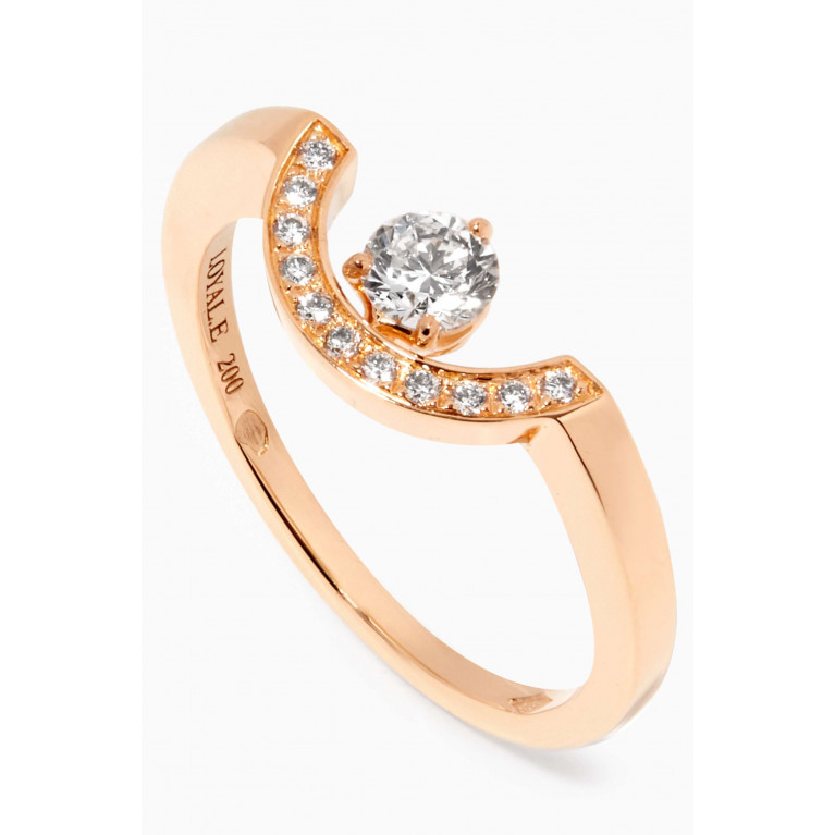 Loyal.e Paris - Intrépide Petit Arc Diamond Pavée Ring in 18k Recycled Yellow Gold
