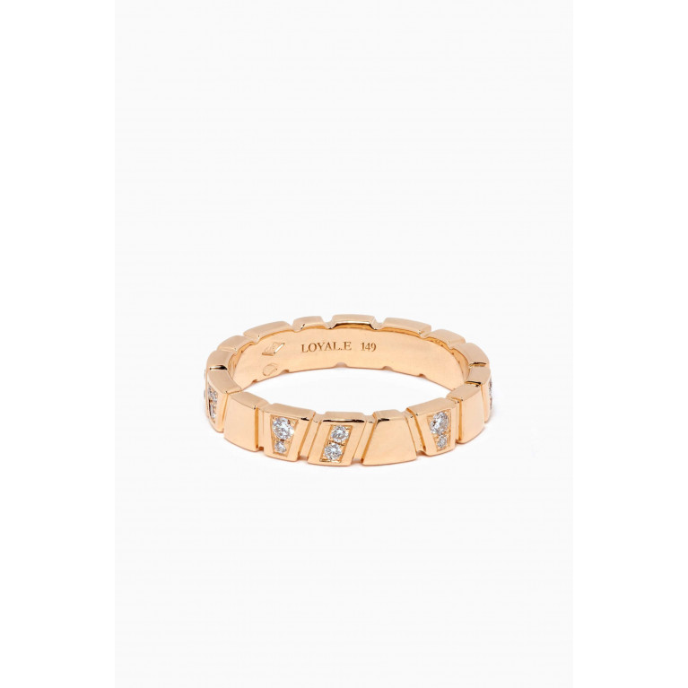 Loyal.e Paris - Ride & Love Diamond Semi-pavée Ring in 18k Recycled Yellow Gold