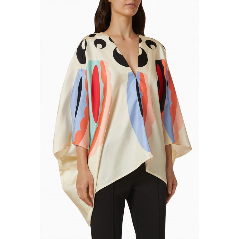 Louisa Parris - Page Majorca Scarf Top in Silk Twill