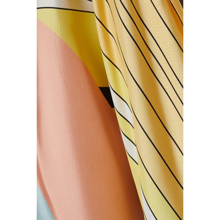 Louisa Parris - Paley Scarf Maxi Dress in Silk Twill