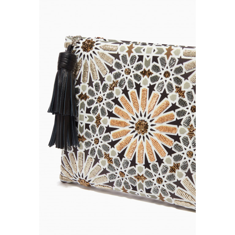 Sarah's Bag - Moroccan Beaded Pouch in Canvas