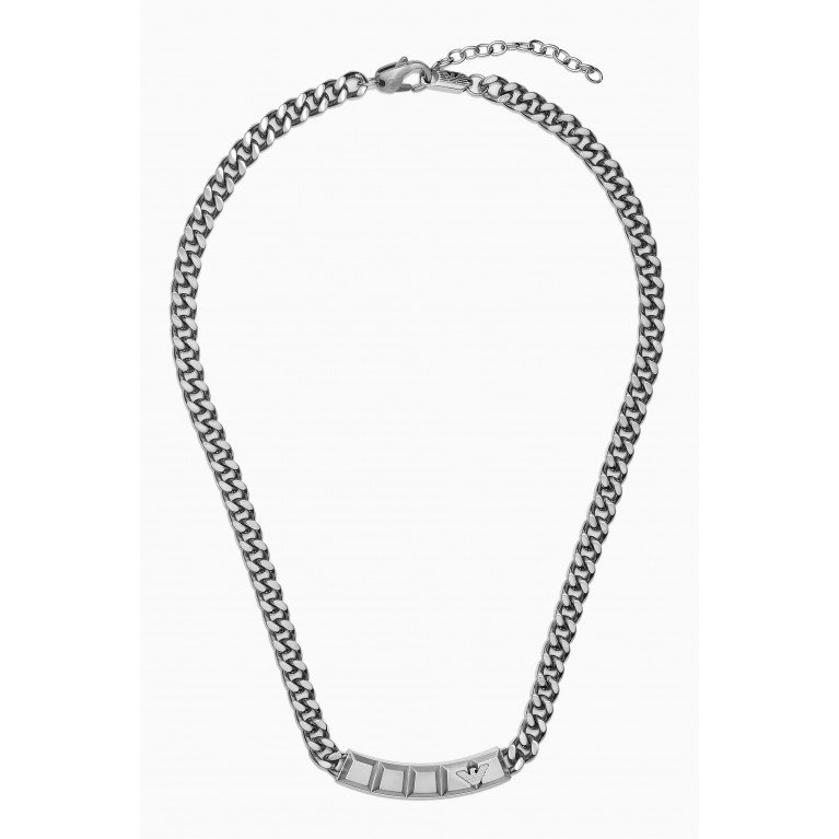 Emporio Armani - EA Eagle Sentimental Necklace in Stainless Steel
