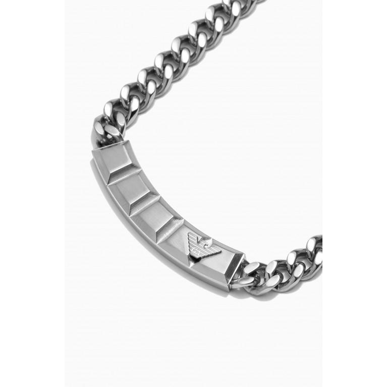 Emporio Armani - EA Eagle Sentimental Necklace in Stainless Steel