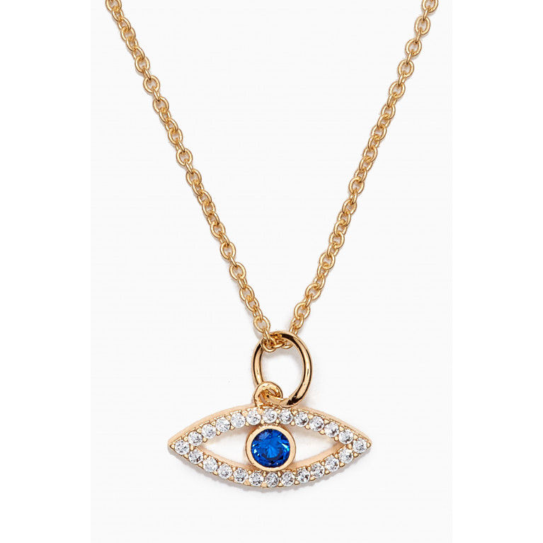 Tai Jewelry - Evil Eye Charm Necklace in Gold-plated Brass