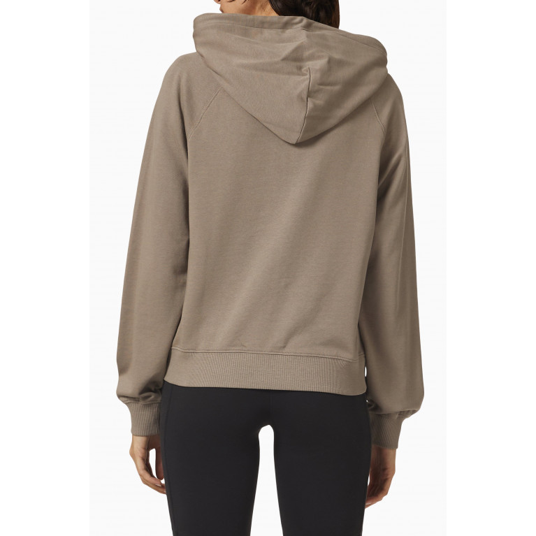 Ninety Percent - Sawyer Relaxed Hoodie in Cotton Fleece Brown