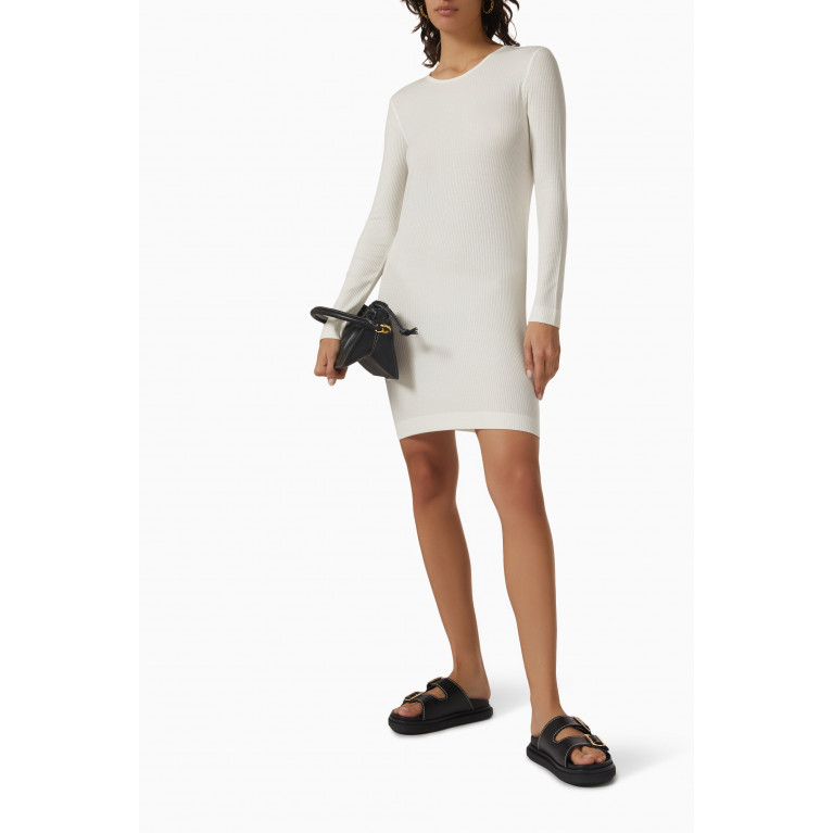 Ninety Percent - Genesis Rib Mini Dress in Tencel™ Neutral