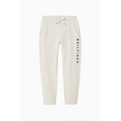 Tommy Hilfiger - Logo Drawstring Sweatpants in Cotton & Polyester White