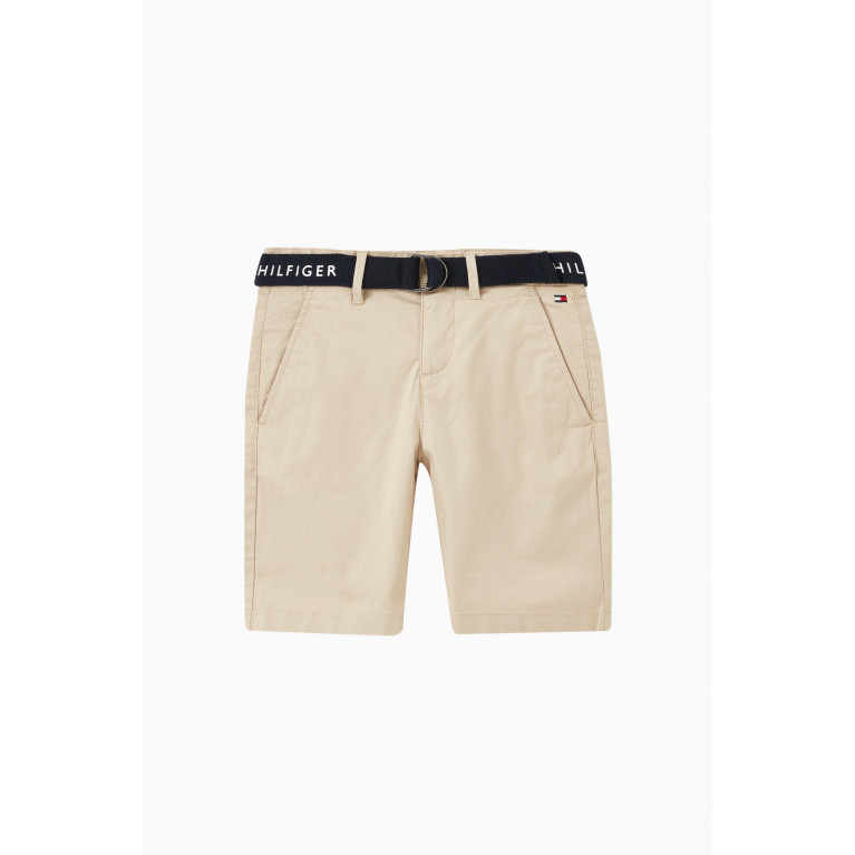 Tommy Hilfiger - Tommy Hilfiger - Belted Chino Shorts in Cotton Neutral