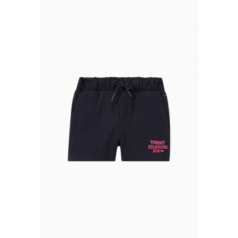 Tommy Hilfiger - Logo Embroidery Sweat Shorts Blue