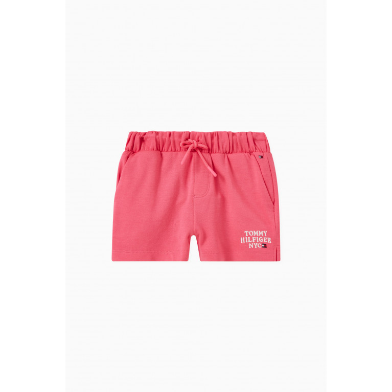 Tommy Hilfiger - Logo Embroidery Sweat Shorts Pink
