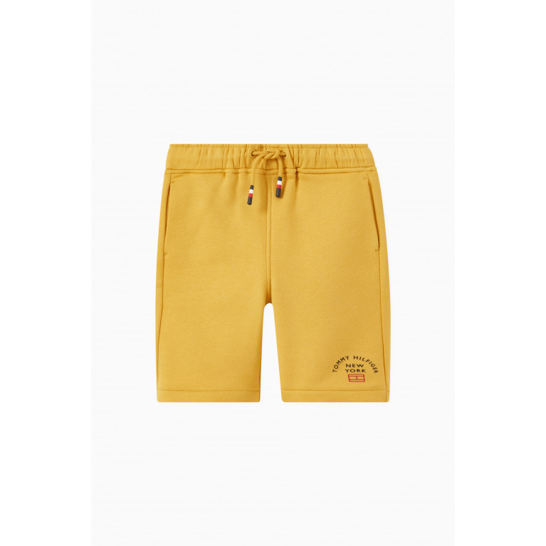 Tommy Hilfiger - Logo Shorts in Cotton Fleece Yellow