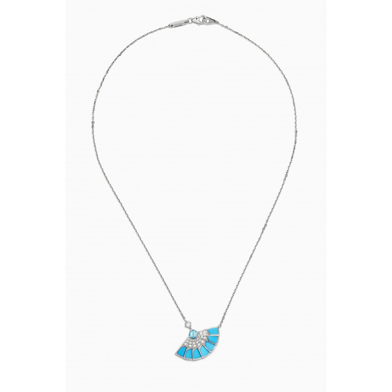 Garrard - Fanfare Symphony Diamond & Multi-stone Necklace in 18kt White Gold