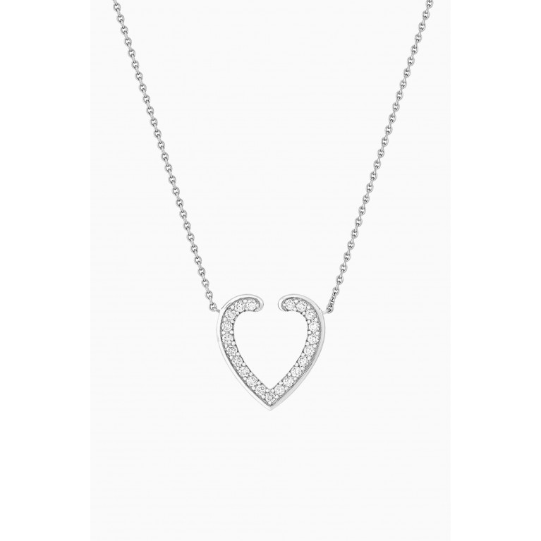 Garrard - Aloria Diamond Pendant Necklace in 18kt White gold