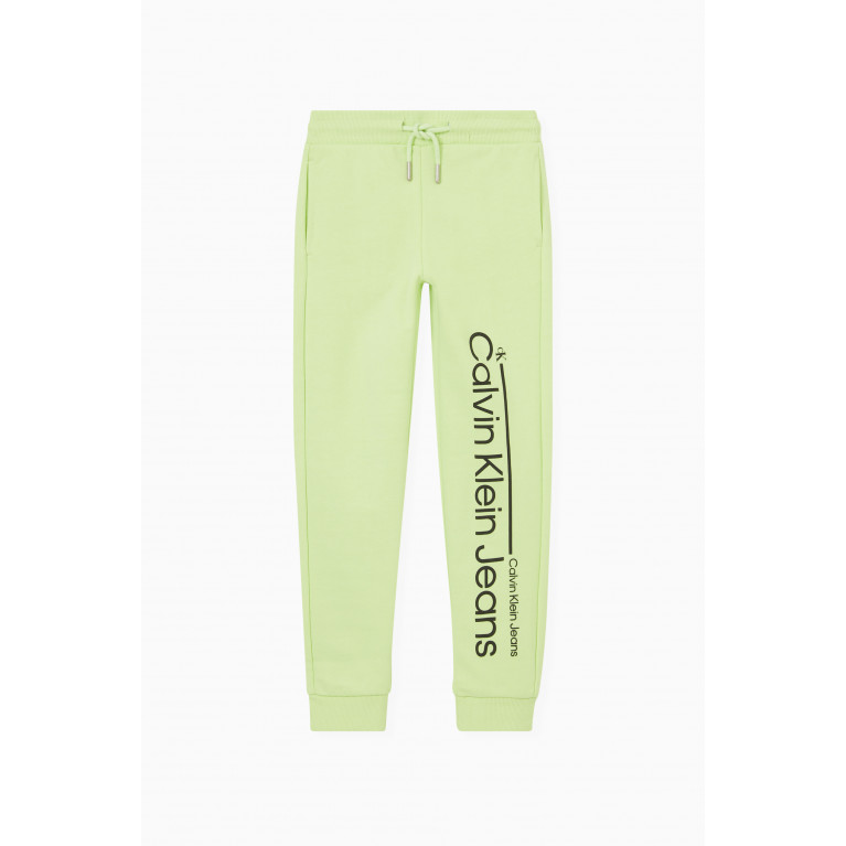 Calvin Klein - Logo Sweatpants in Cotton Terry Green