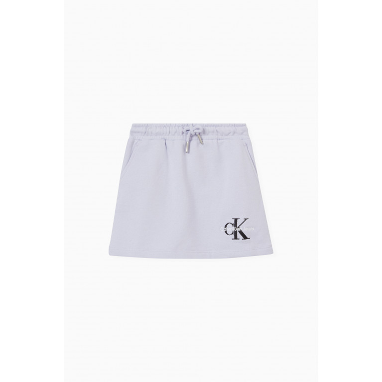 Calvin Klein - Logo Skirt in Organic Cotton Terry Purple