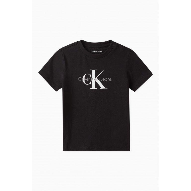 Calvin Klein - Logo T-shirt in Cotton Jersey Black
