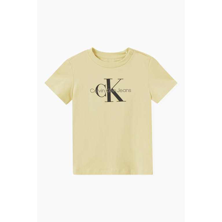 Calvin Klein - Logo T-shirt in Cotton Jersey Green