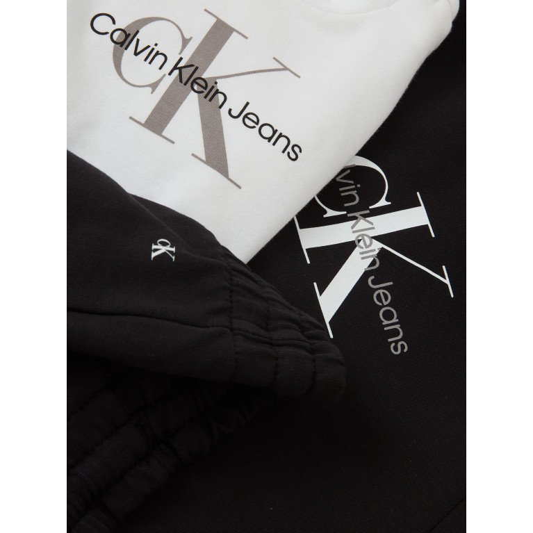 Calvin Klein - Logo T-shirt & Tracksuit Set in Stretchy Cotton Black